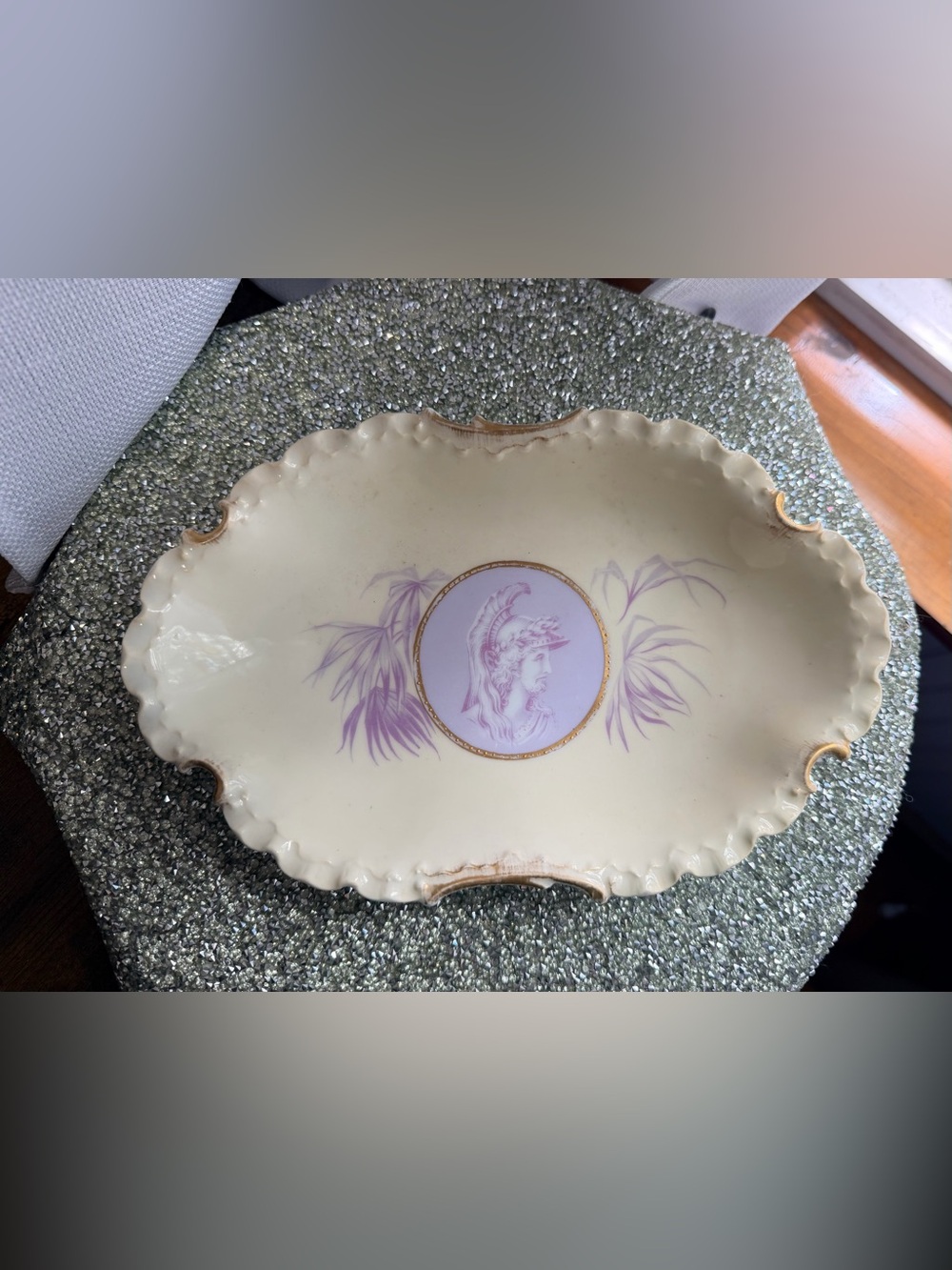 Antique Rosenthal Monbijou "Cameo" porcelain serving dish